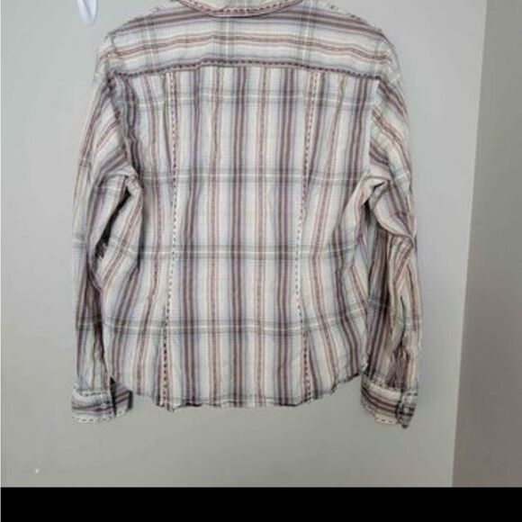 Kuhl Long Sleeve Embroidered Pearl Snap Up, Multi-Color Plaid Cotton XL - Picture 5 of 5